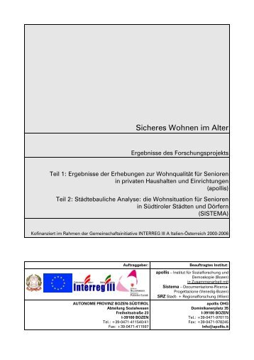 Fütterer, Marta (2004): Sicheres Wohnen im Alter - Apollis