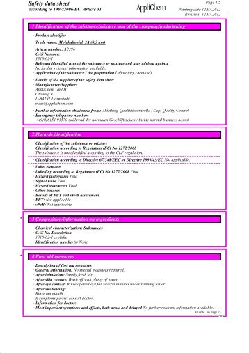 Safety data sheet - AppliChem