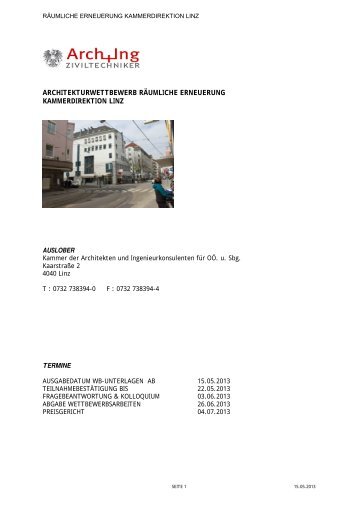Ausschreibung (pdf, 2MB) - Architekturwettbewerb.at