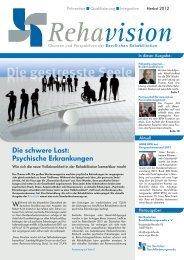 Rehavision, Herbst 2012 - Die Deutschen Berufsförderungswerke