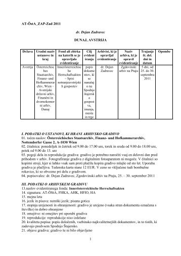 1 AT-ÖstA_ZAP-Zad 2011 dr. Dejan Zadravec DUNAJ, AVSTRIJA I ...