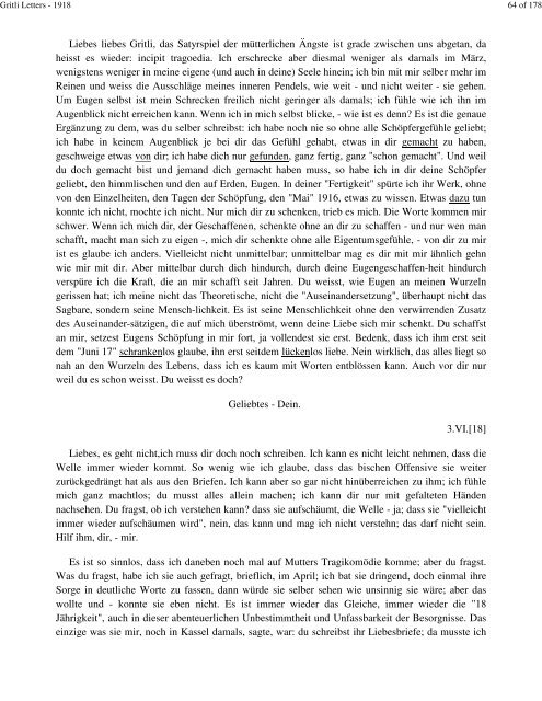 Gritli Letters - 1918 - Eugen Rosenstock-Huessy