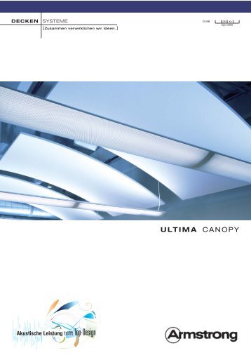 Ultima Canopy-Deckensegel Broschüre - Armstrong