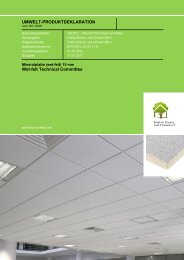UMWELT-PRODUKTDEKLARATION Wet-felt Technical ... - Armstrong
