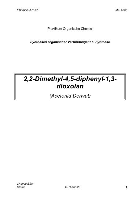 2,2-Dimethyl-4,5-diphenyl-1,3- dioxolan