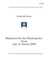 Kindergartenreglement - Arosa