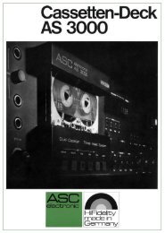 ASC-Prospekt Cassetten-Deck AS 3000 - ASC 6000