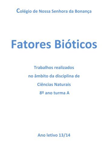 Fatores BiÃ³ticos