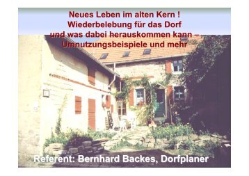 Vortrag 08 Bernhard Backes - Neues Leben im alten Kern