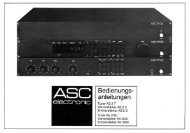 ASC Bedienungsanleitung AS 2T, AS 2V, AS 2E - ASC 6000