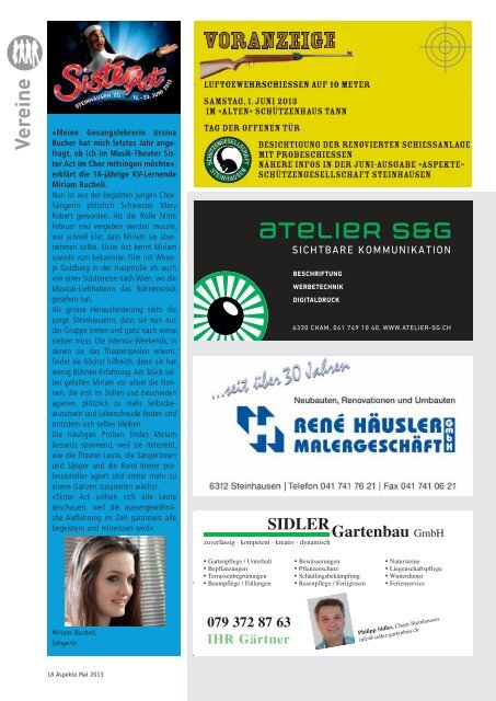 Ausgabe 05/2013 (Grösse 3.8 MB) - Aspekte Steinhausen