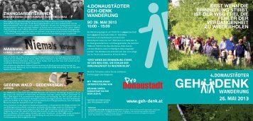 Folder Geh-Denk Wanderung 2013 - aspern + Die Seestadt Wiens