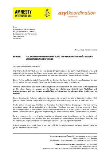 offener Brief - Asylkoordination Österreich