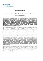 PRESSEMITTEILUNG Verkaufsdirektor auf Zeit – Zweistelliges ...