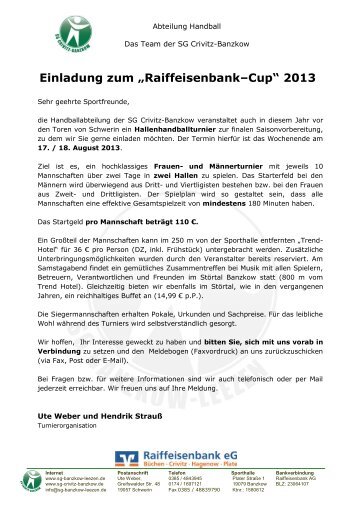 „Raiffeisenbank–Cup“ 2013 - ATSV Habenhausen