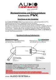 Einbauanleitungen - Audio System