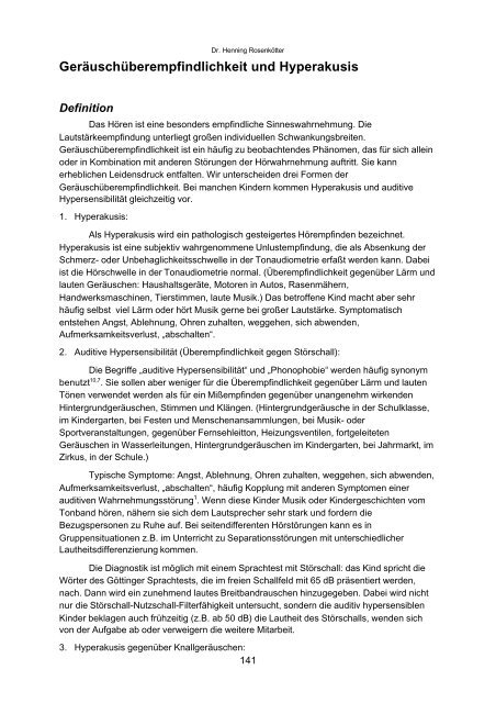 Geräuschüberempfindlichkeit und Hyperakusis - Audiva