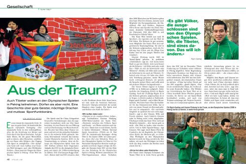 Team Tibet: Aus der Traum? - aufrad.ch