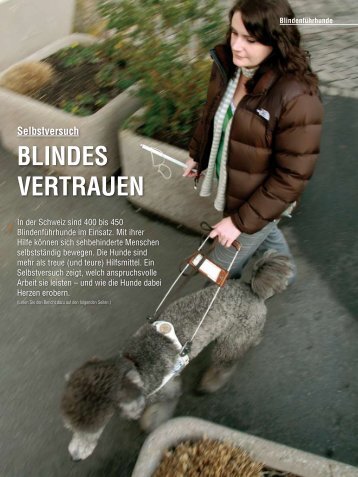 Blindenführhunde: Blindes Vertrauen - aufrad.ch