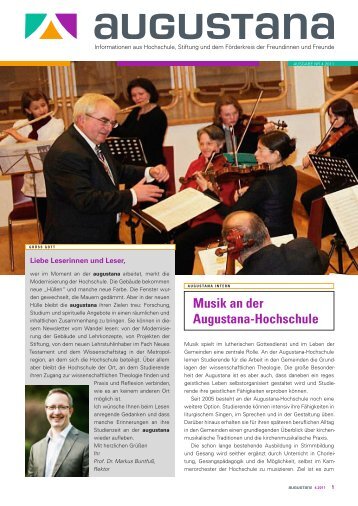 vierte Print-Newsletter - Augustana-Hochschule Neuendettelsau