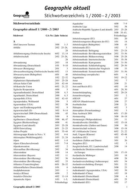 Geographie aktuell - Aulis