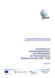 und Verbleibsdaten der Teilnehmenden im Modellversuchsjahr 2005