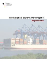 Merkblatt Internationale Exportkontrollregime - Ausfuhrkontrolle