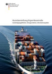 Kurzdarstellung Exportkontrolle (pdf 6 MByte) - Ausfuhrkontrolle