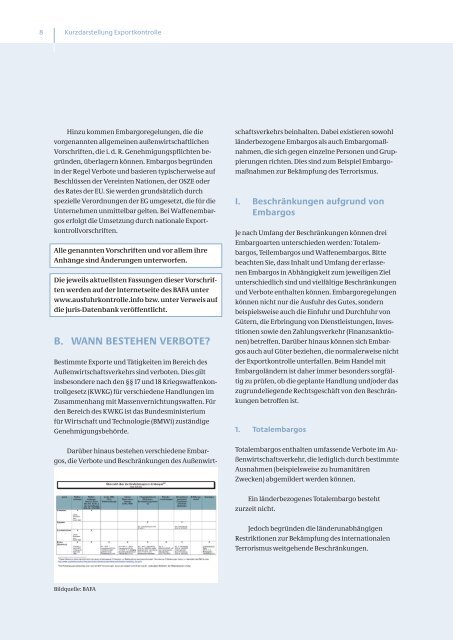 Kurzdarstellung Exportkontrolle (pdf 6 MByte) - Ausfuhrkontrolle