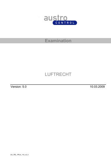 Examination LUFTRECHT - Austro Control