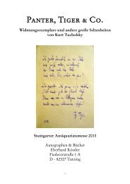 Panter, Tiger & Co. - Autographen & Bücher