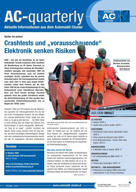 Crashtests und „vorausschauende“ Elektronik ... - Automobil Cluster