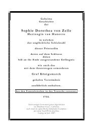 Sophie Dorothea von Zelle - Autonomie und Chaos