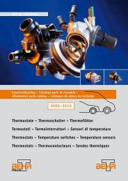 Thermostate – Thermoschalter – Thermofühler ... - Auto Total