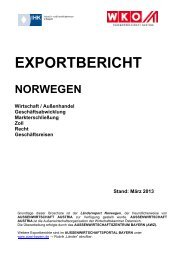 Exportbericht Norwegen - Aussenwirtschaftsportal Bayern