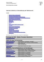 Internet-Linkliste zur Unterstützung der Stellensuche - im Amt für ...