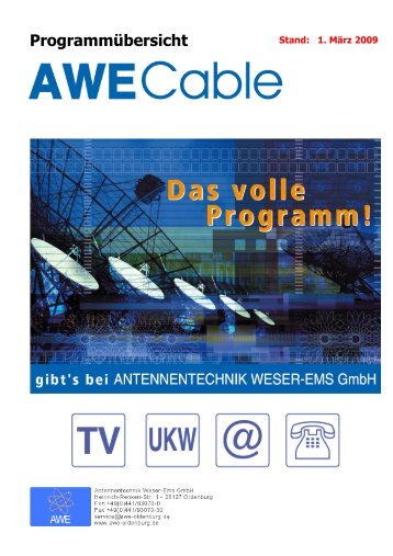 Programmübersicht Ortnetze: - AWE