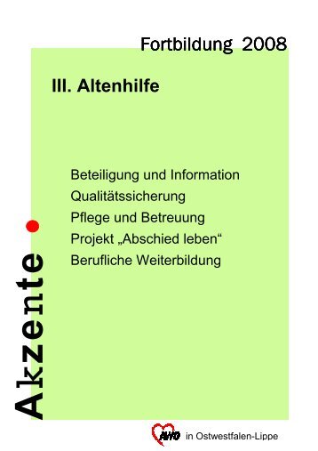Akzente 2008 - III. Altenhilfe - Awo