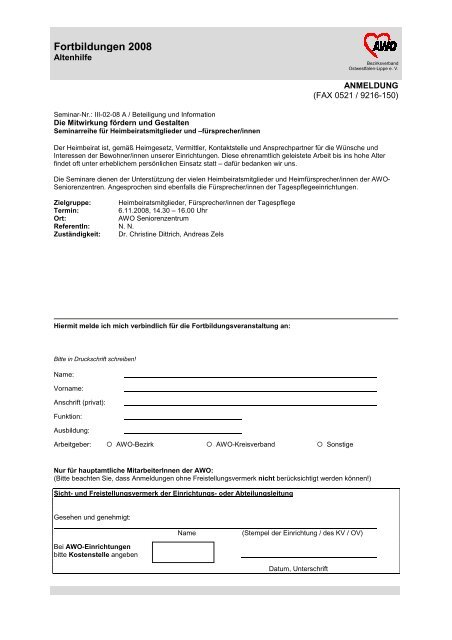 Akzente 2008 - III. Altenhilfe - Awo