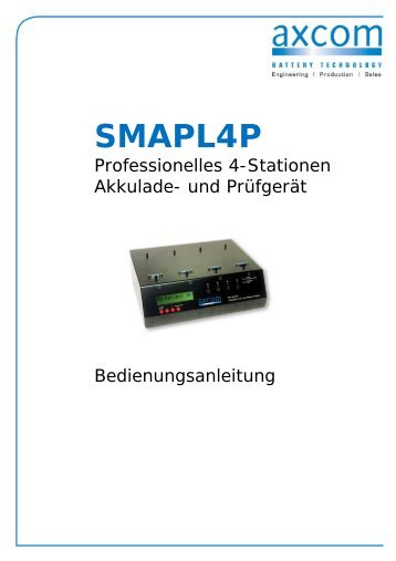 Bedienungsanleitung SMAPL4P - axcom GmbH