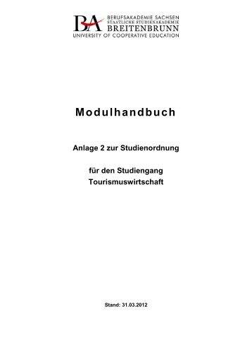 Modulhandbuch - Staatliche Studienakademie Breitenbrunn