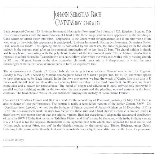 Bach Cantatas, Vol. 3 - P.J. Leusink (Brilliant Classics 5-CD)