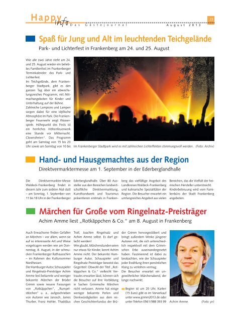 Happy Info August 2013 - 9 MB - Bad Arolsen