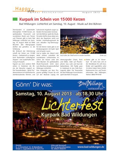 Happy Info August 2013 - 9 MB - Bad Arolsen