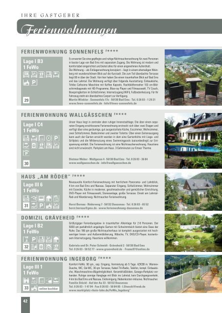 Ferienwohnungen - Stadt- und Touristikmarketing Bad Ems e.V.