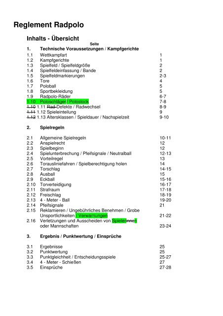 Reglement Radpolo Inhalts - Badischer Radsport-Verband e.V.