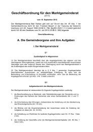 20.10: Geschäftsordnung für den Marktgemeinderat - in Bad Steben