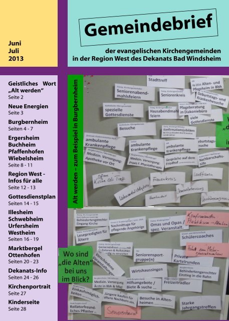 Gemeindebrief Juni / Juli 2013 - Dekanat Bad Windsheim