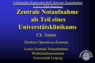 Zentrale Notaufnahme als Teil eines Universitätsklinikums - BAG-ZNA