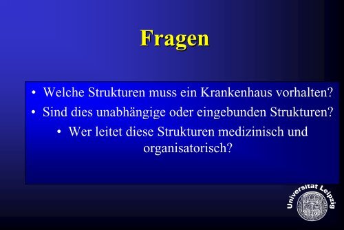 Zentrale Notaufnahme als Teil eines Universitätsklinikums - BAG-ZNA